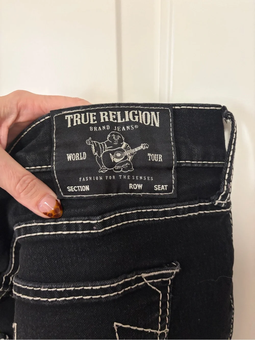 🪷🖤True Religion Black Denim Ricky Relaxed Straight Shorts🖤🪷